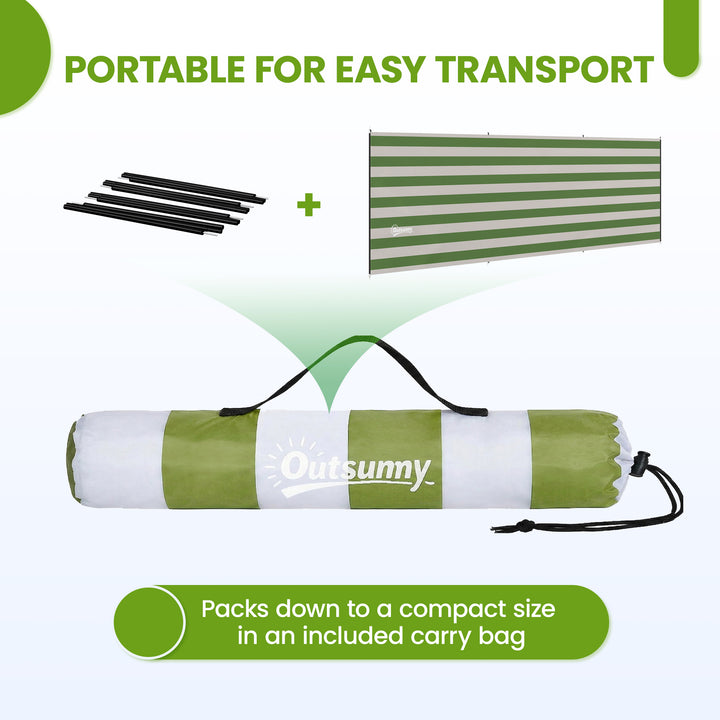 4 Pole Camping Windbreaks, Beach Wind Shield Shelter with Carry Bag an