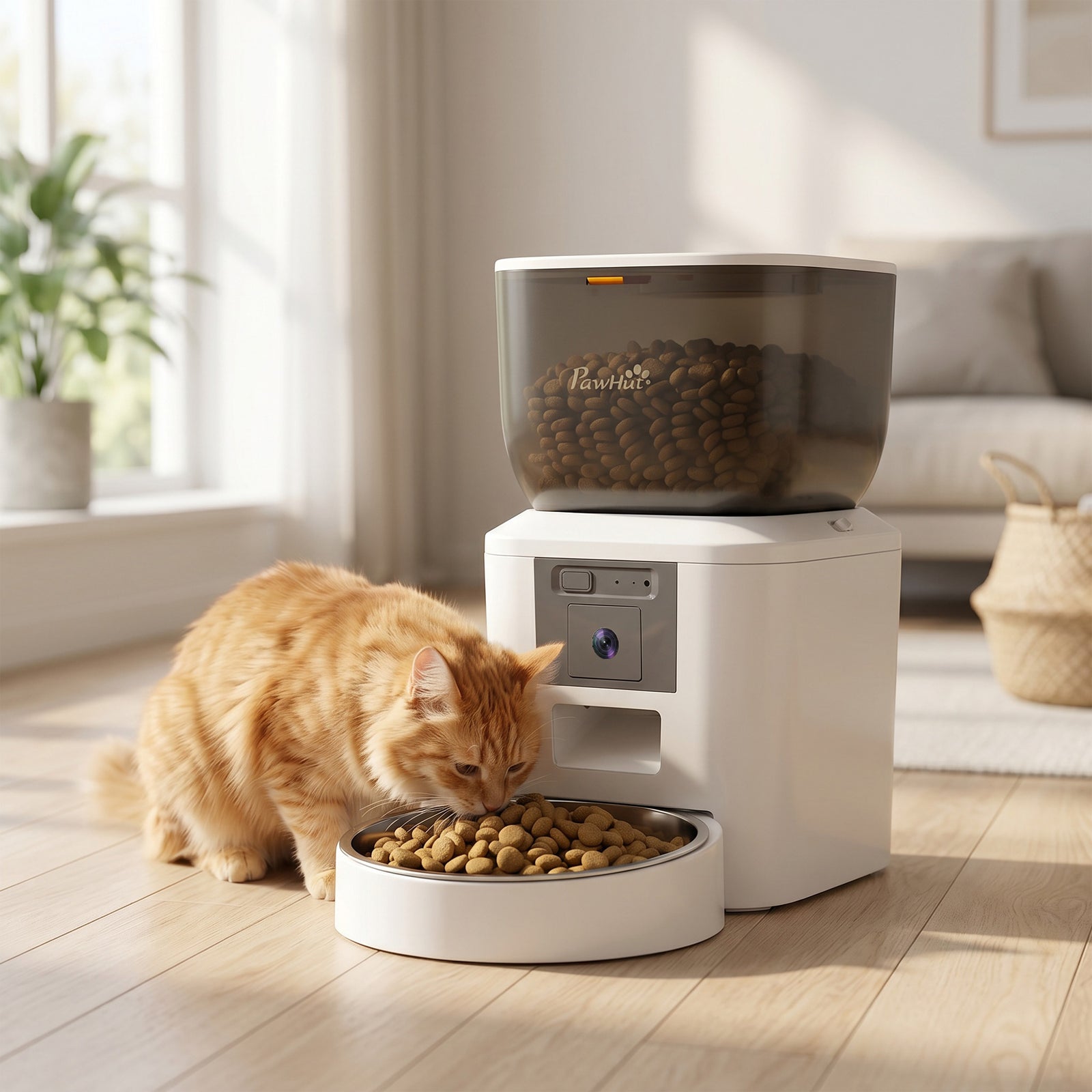 Automatic Cat Feeder with Camera, 2.4G WiFi, APP Control 4L Pet Feeder