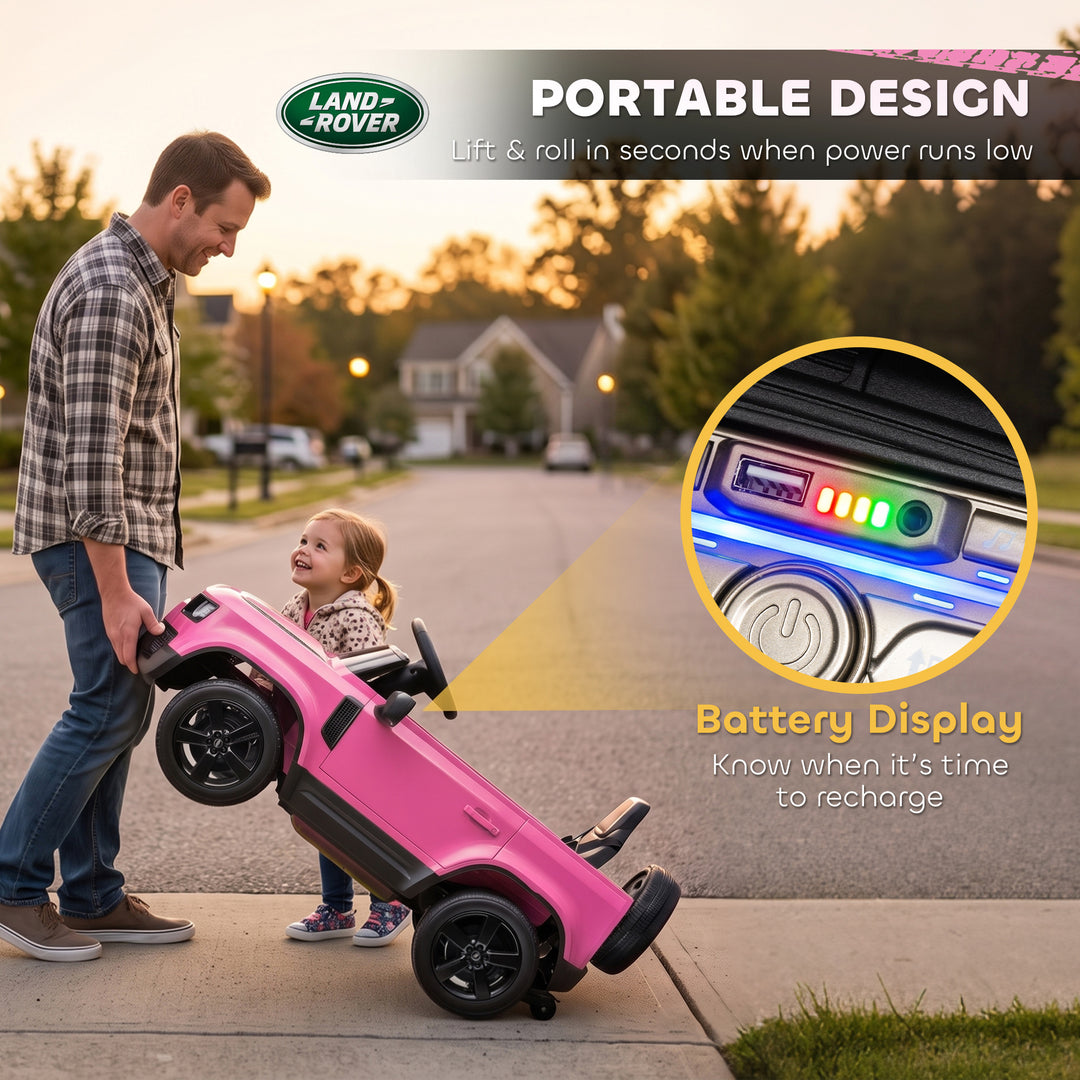 Land Rover Licensed 12V Kids Ride on Car with Remote, Suspension, Slow