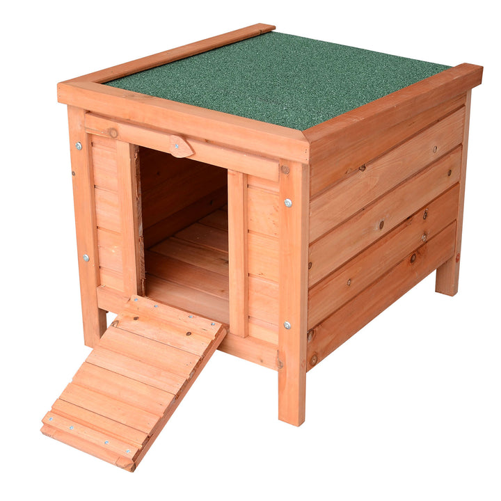 PawHut 20" Wooden Rabbit Hutch-Fir Wood | Aosom UK