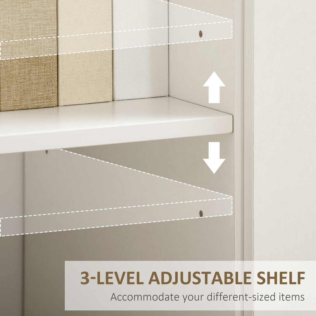 MCL Modern Sideboard Storage Cabinet, Free Standing Accent Cupboard with Drawer, 2 Doors for Bedroom, Living Room, Hallway, White