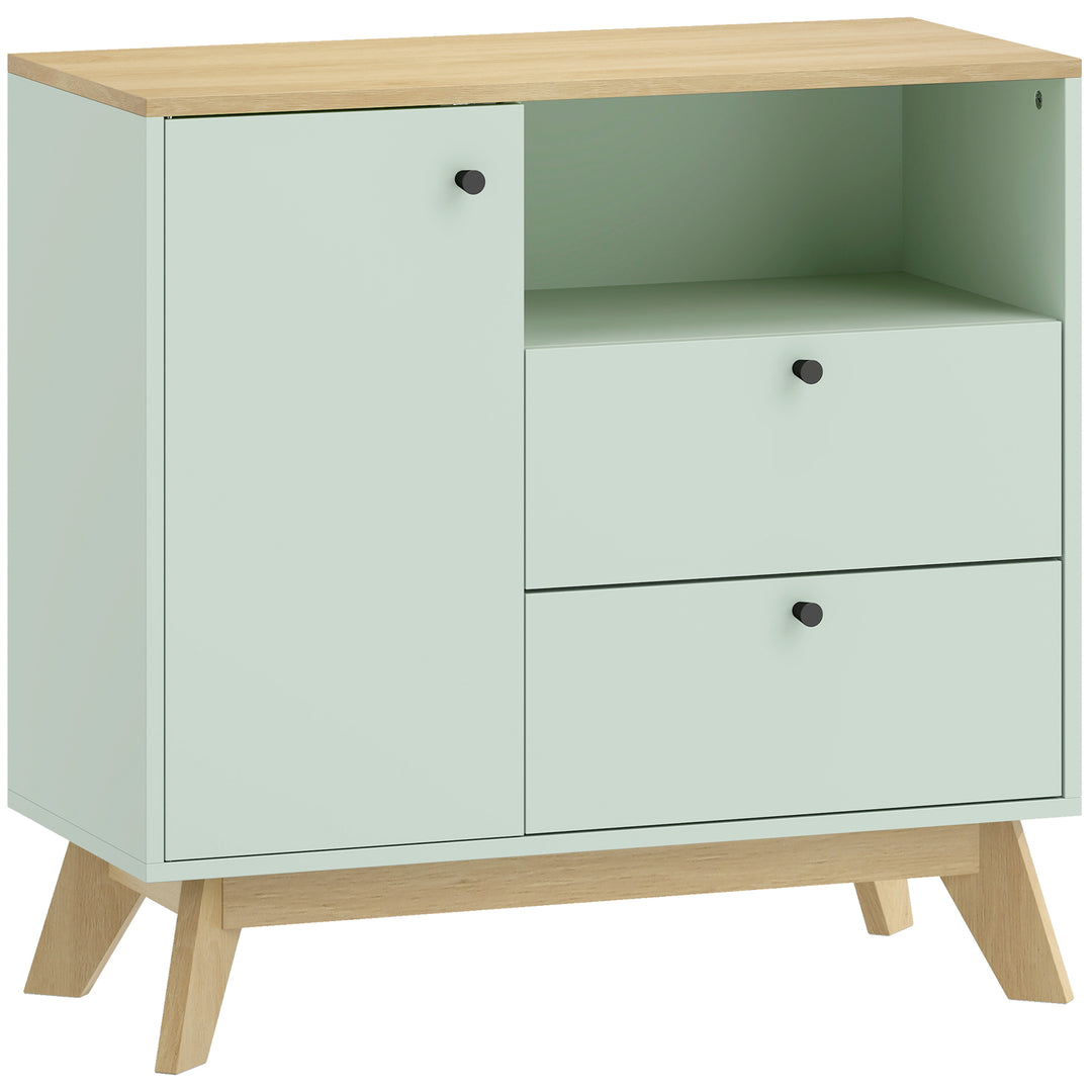 Sideboard Storage Cabinet, 80 cm Buffet Cabinet with 2 Drawers, Open C