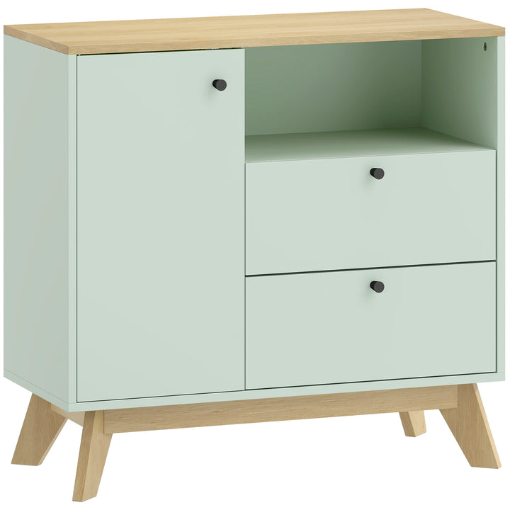 Sideboard Storage Cabinet, 80 cm Buffet Cabinet with 2 Drawers, Open C