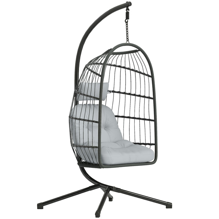 Hanging Egg Chair, Indoor Outdoor Hammock Swing Chair with Stand, Safe