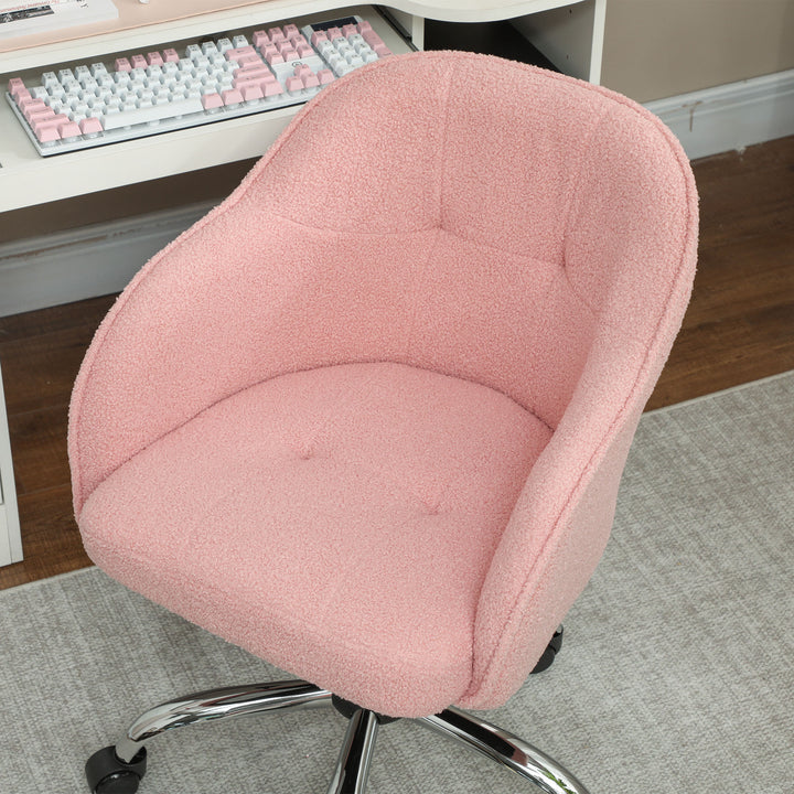 46-56 cm Teddy Fleece Office Chair - Pink