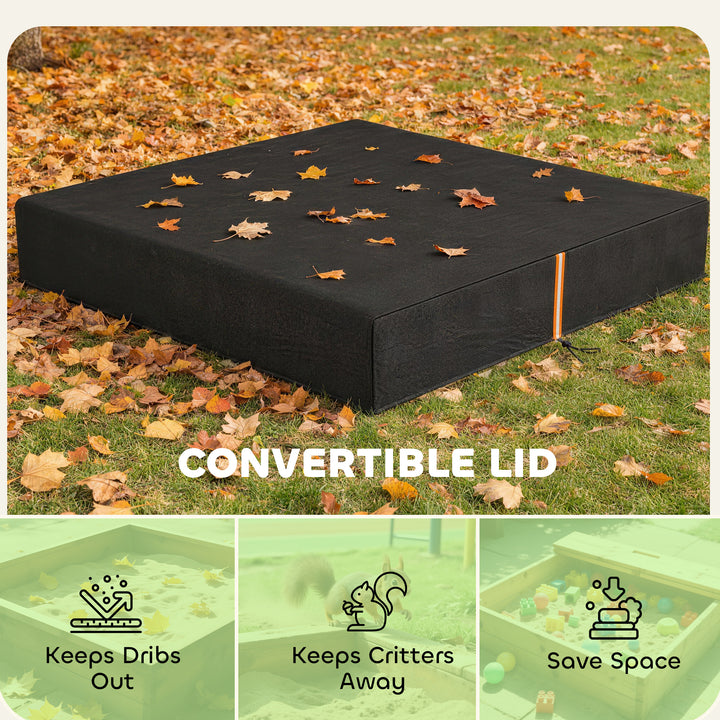 Sandbox Cover, Square Sandpit Cover Waterproof Dustproof UV Protection