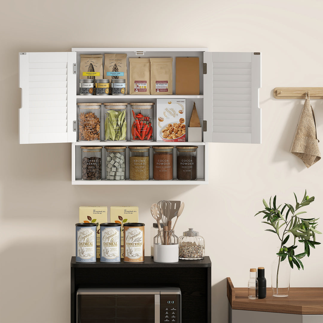 Bathroom Cabinet, Wall Mounted Storage Cabinet with Adjustable Shelves