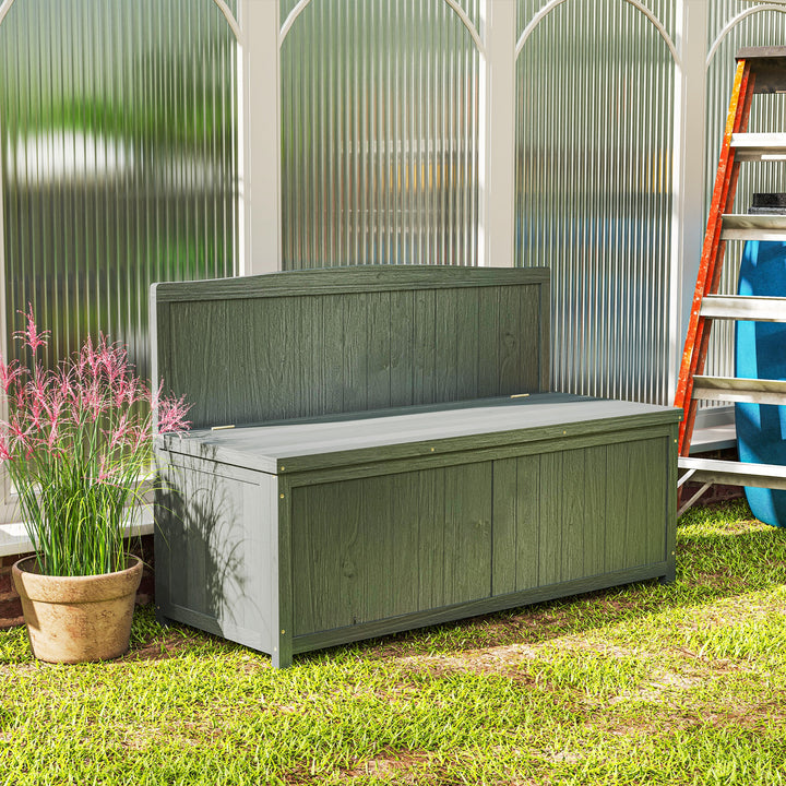 Wood Storage Bench for Patio Furniture, Outdoor Garden Seating Tools, 