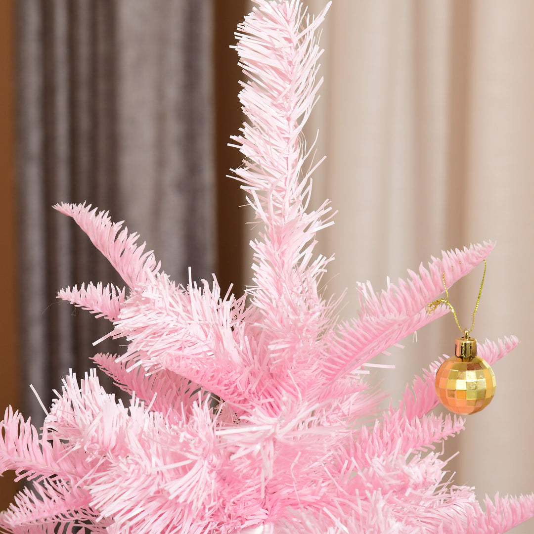 HOMCOM 5FT Pop-up Artificial Christmas Tree Holiday Xmas Holiday Tree Decoration with Automatic Open for Home Party, Pink | Aosom UK