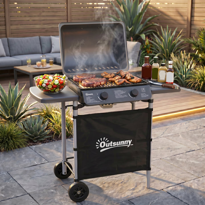 2 x 2.8kW Burner Gas BBQ - Grey