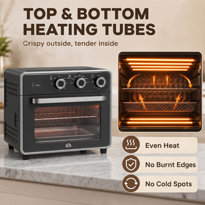 20L 90-230°C Mini Convection Oven, with Air Fry Function - Black - view 4