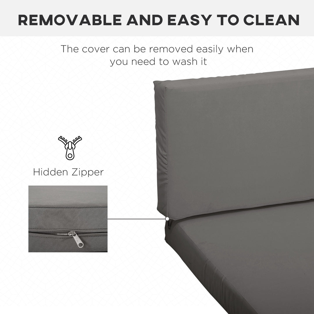 MCL Outdoor Cushion Pad Set for Rattan Furniture, 7 Piece Garden Furniture Cushions ONLY, Grey