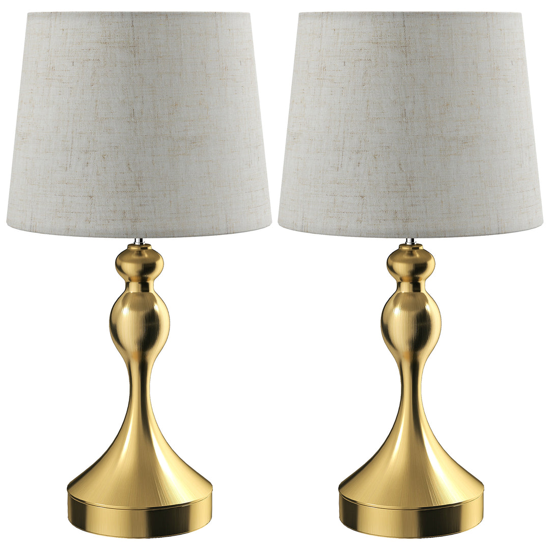 Set of Two Three-Colour Lamps, with USB Ports