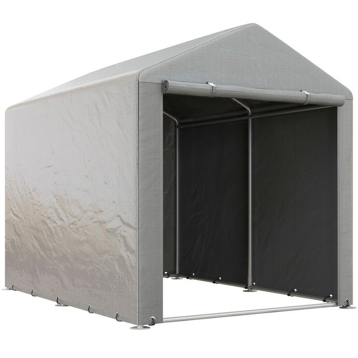 1.6 x 2.2m Garden Storage Shed Tent, with Accessories - Light Grey