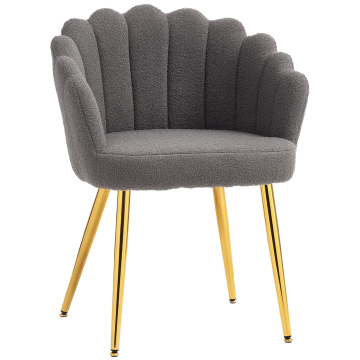 Lounge Chair Petal-Back Armchair Metal Metal Legs for Living Room Bedr