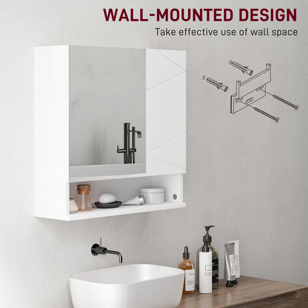 Wall Mounted Bathroom Storage Cupboard - White