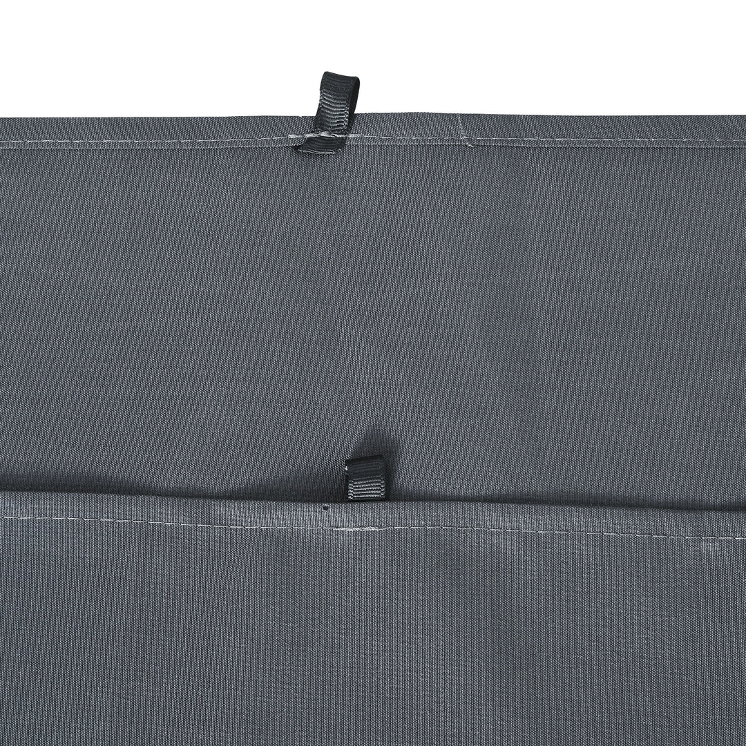 Replacement Gazebo Curtains 4-Panel Sidewalls with Zipper for 3 x 3 (M) Yard Gazebos Canopy Tent, Dark Grey