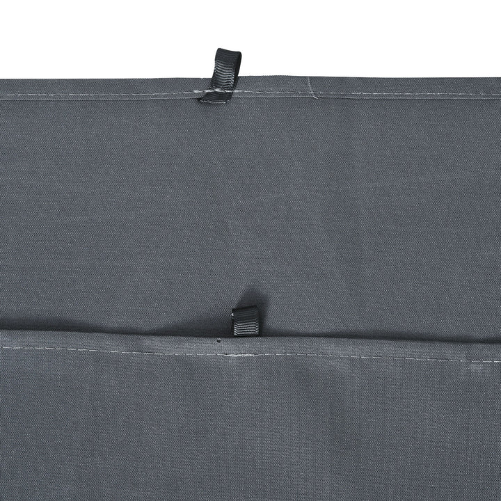 Replacement Gazebo Curtains 4-Panel Sidewalls with Zipper for 3 x 3 (M) Yard Gazebos Canopy Tent, Dark Grey