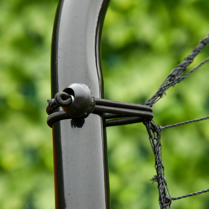 MCL Foldable Football Rebounder Net, with Adjustable Angles - Black