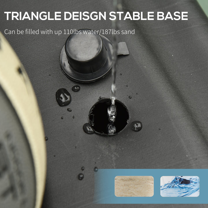 MCL Portable 10ft Basketball Backboard Hoop Set Professional Outdoor Freestanding Basketball Stand with Wheels for Adults and Children, Adjustable High 2.55M-3.05M