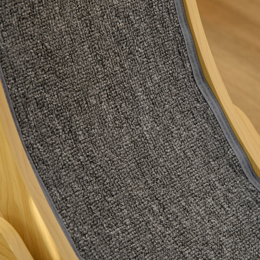 MCL 30" Wooden Cat Running Wheel with Brake, Natural Wood Finish