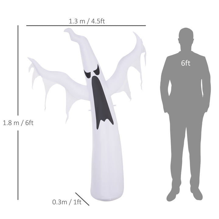 MCL 6FT 1.8m LED Halloween Inflatable Decoration Floating Ghost Scary Party Outdoors Yard Lawn