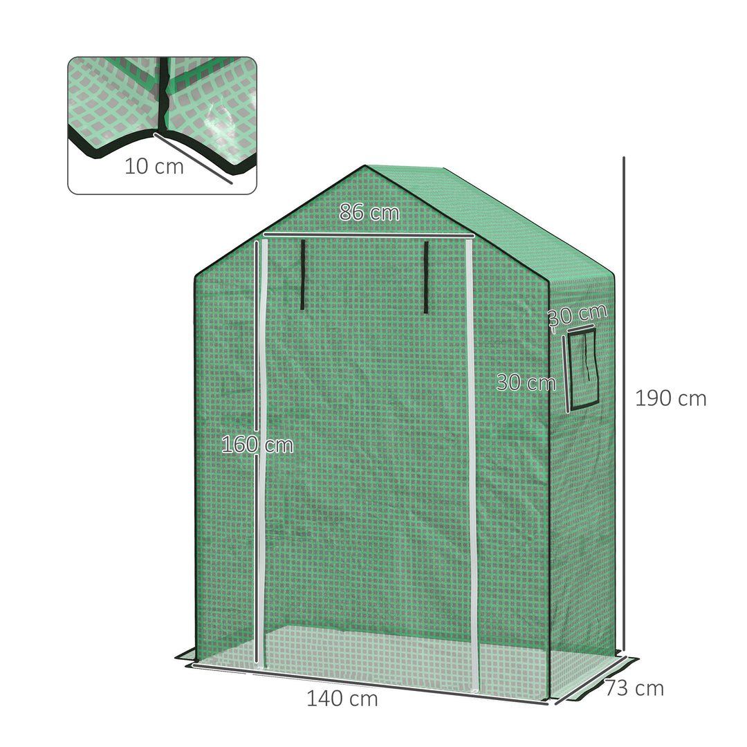 Greenhouse Cover Replacement Walk-in PE Hot House Cover with Roll-up D