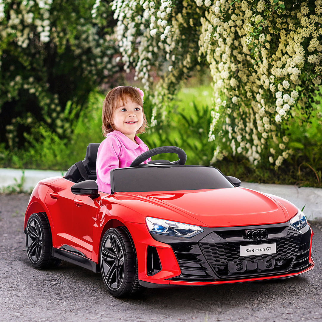 Kids Electric Ride On Car HOMCOM Audi Licensed 12V Electric Car, with Remote Control, Suspension System, Lights, Music, Motor - Red | Aosom UK