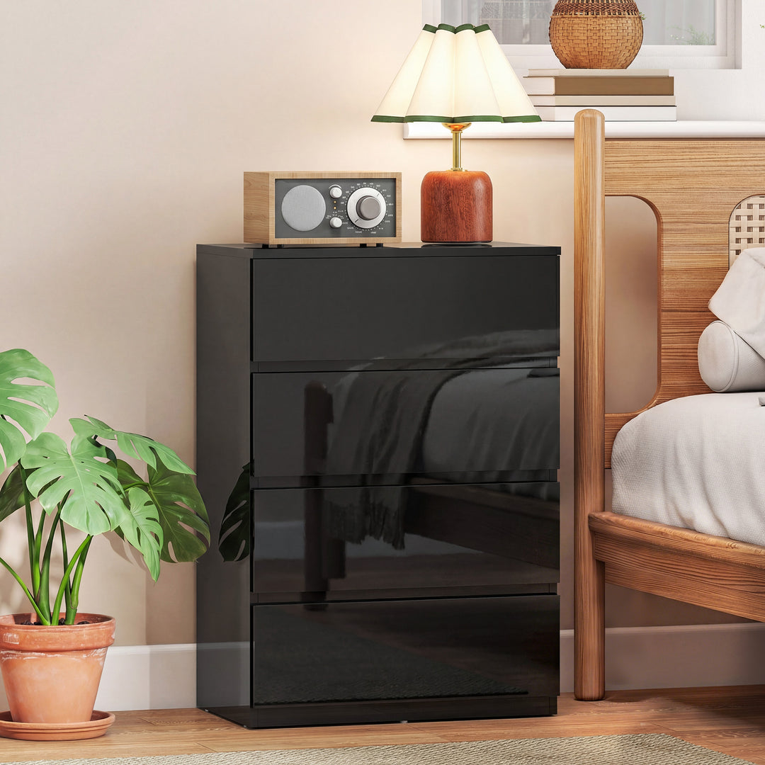 Chest of Drawers, 4-Drawer Storage Cabinets, Modern Dresser, Storage D