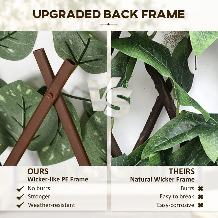 Set of 2 Expandable Artificial Trellis Hedges – Realistic Leaf Privacy