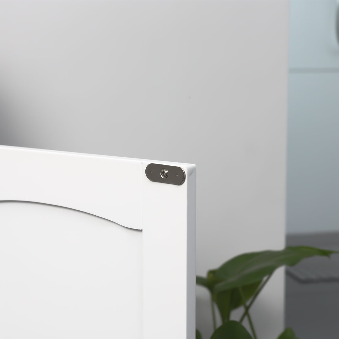 MCL Pedestal Under Sink Cabinet with Double Doors, Modern Bathroom Vanity Unit, Storage Cupboard with Adjustable Shelves, White