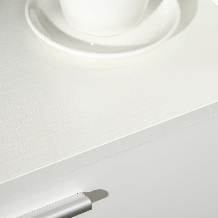 MCL Kitchen Cupboard, Modern Kitchen Storage Cabinet with Shelves and Drawer, Free Standing Kitchen Units, 166 cm, White