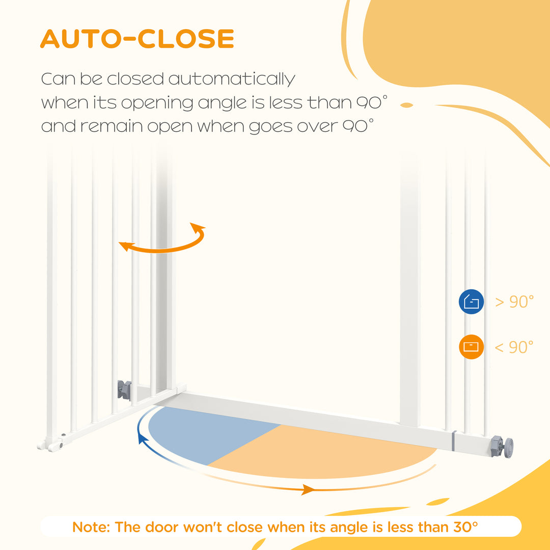 Adjustable Safety Gate w/ One Extensions, Four Adjustable Screws, White