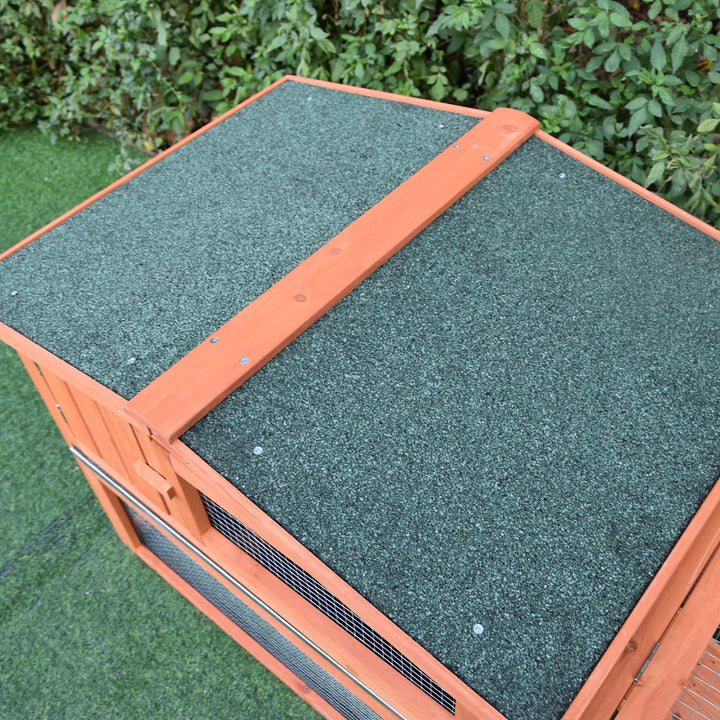 2 Floor Wooden Guinea Pigs Hutches House Bunny Coop Outdoor Garden Backyard, 158L x 58W x 68H cm