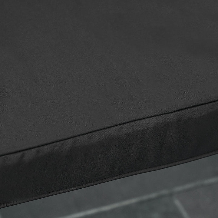 Garden Bench Cushion 2 Seater Loveseat Seat Pad for Patio Swing Furniture for Indoor & Outdoor Use, 120 x 50 x 8 cm, Black