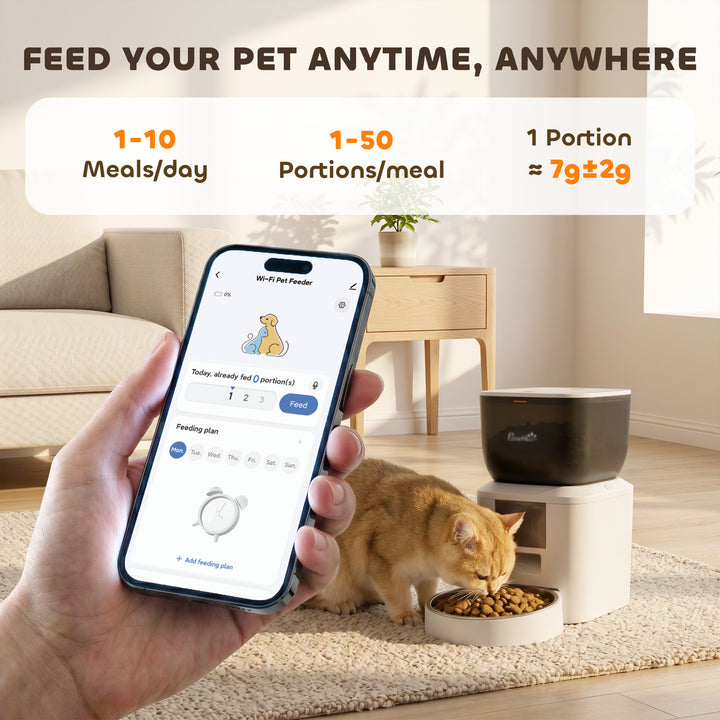 Automatic Cat Feeder with Camera, 2.4G WiFi, APP Control 4L Pet Feeder