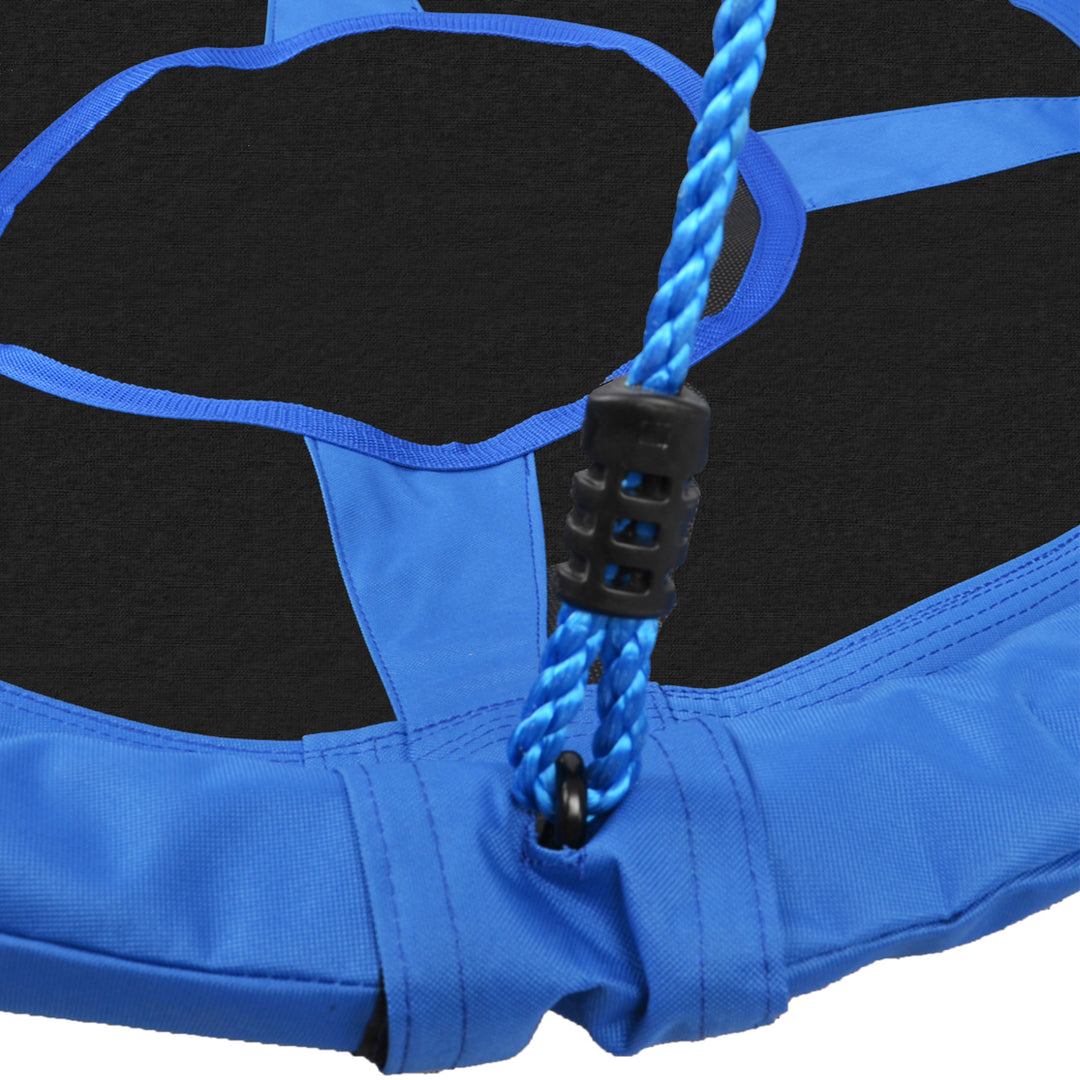 Kid Nest Swing Seat Saucer Tree Swing 40 Inch/100cm for Outdoor Indoor Blue