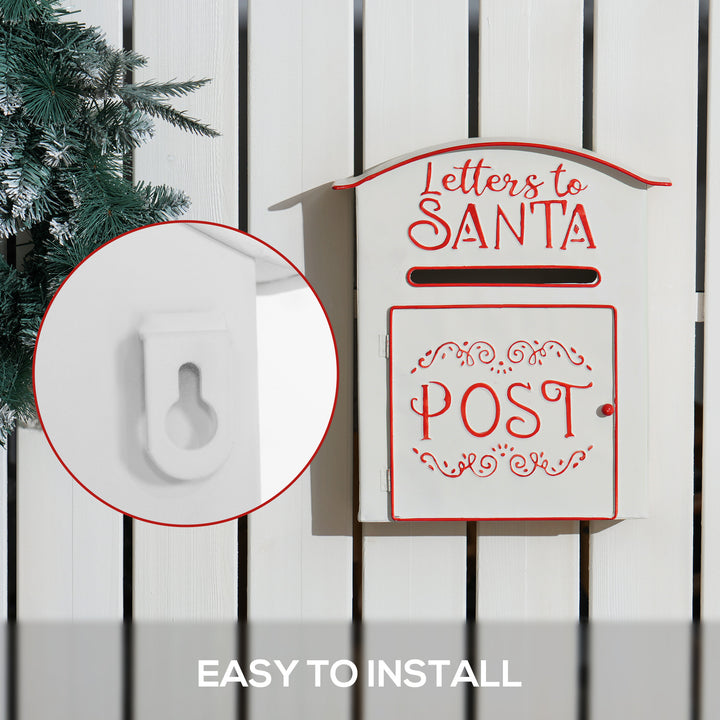 A5 Christmas Letter Postbox - White/Red