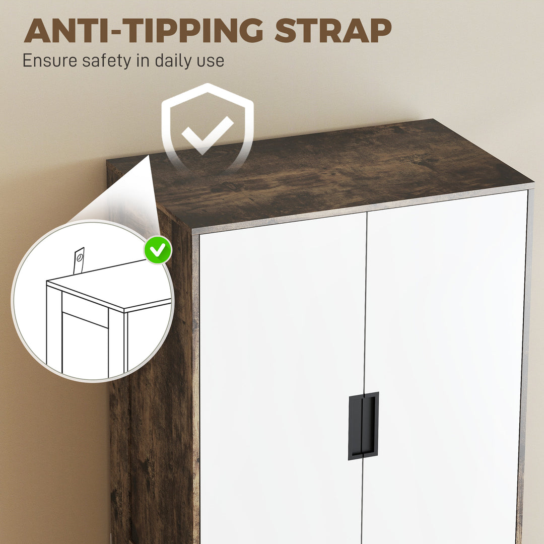 Modern Clothes Storage Cupboard Unit, 3 Drawer 2 Door Wardrobe with Ha