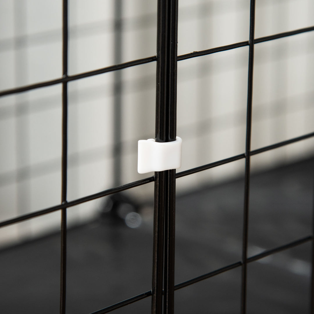 MCL Pet Playpen w/ Door Customisable Fence for Guinea Pigs Chinchillas Hedgehogs - Black