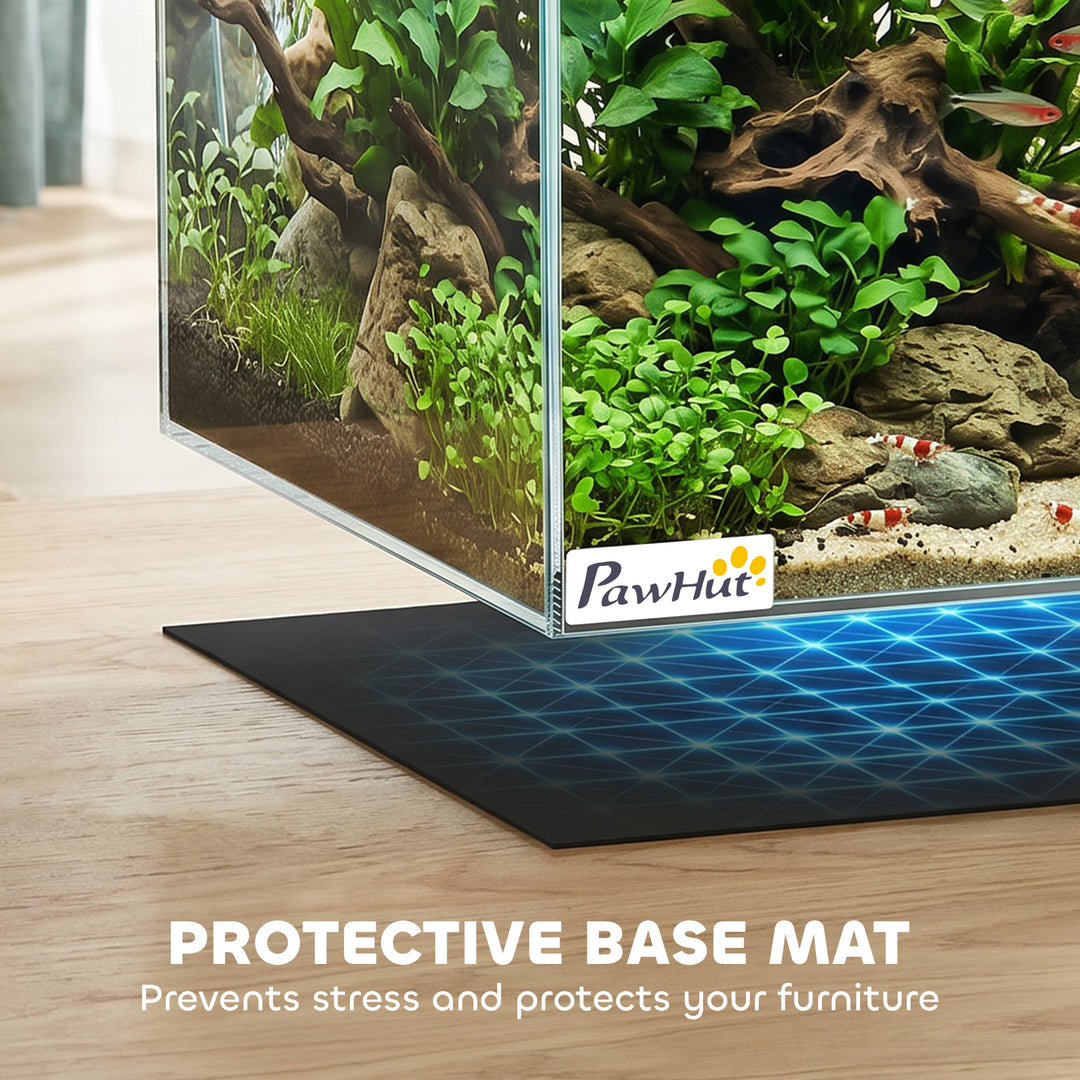 Fish Tank Bare Glass for DIY Glass Aquarium with Protective Base Mat 2