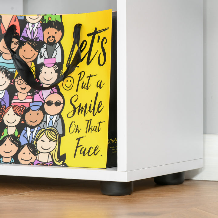 MCL Bookshelf, Tall Bookcase, Modern Room Divider, 8 Cube Storage Unit, Freestanding Storage Shelf for Living Room, Bedroom, Home Office, 70 x 24 x 178 cm, White