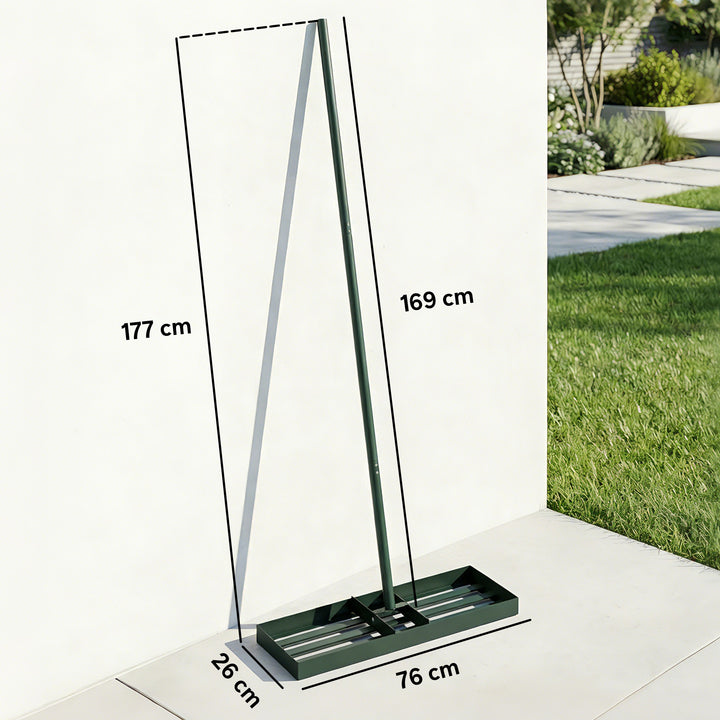 Lawn Levelling Rake, 76 x 26 cm Lawn Leveller Lute with 169 cm Handle 
