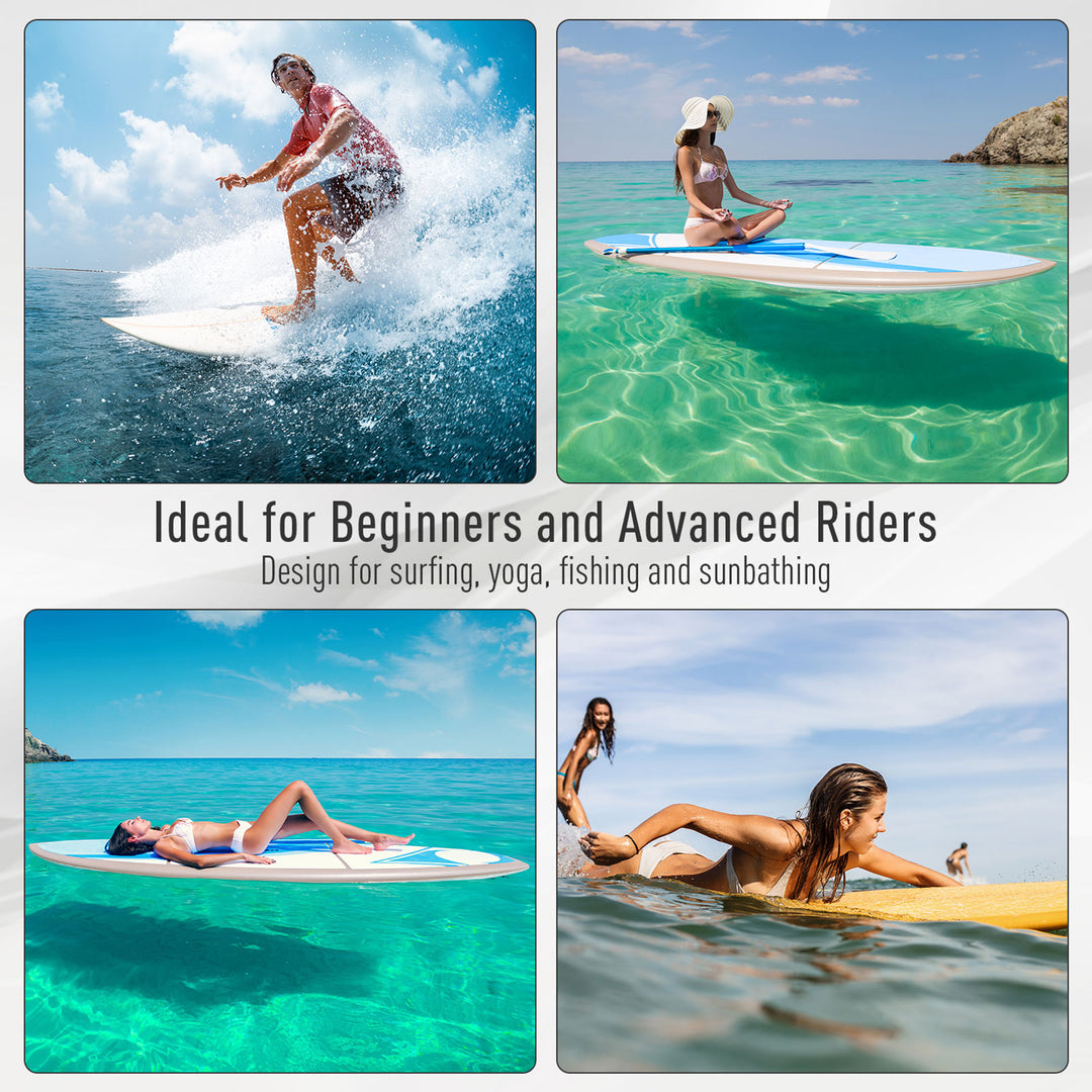 Inflatable Stand Up Paddle Board, 10' x 30" x 4", Non-Slip SUP, with ISUP Accessories, Hand Pump, 1 Fin, Adj Paddle, Backpack for Youth Adult Beginners/Experts