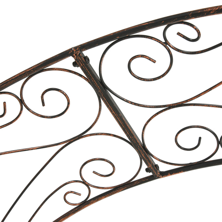 MCL Metal Garden Arch Trellis, Decorative Arbour Archway for Walkway Path Ceremony Wedding Party, 120 x 30 x 226cm