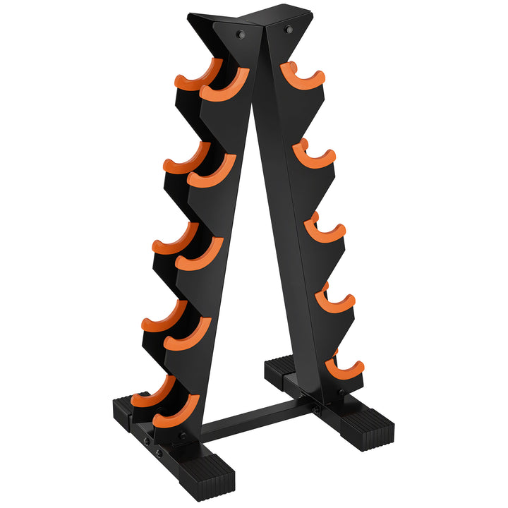5-Tier Dumbbell Rack, A-Frame Weight Stand with Protective Washers