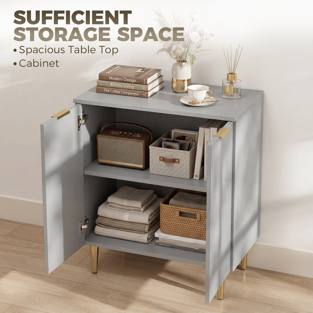 Sideboard Buffet Cabinet, Modern Kitchen Storage Cabinet with Adjustab