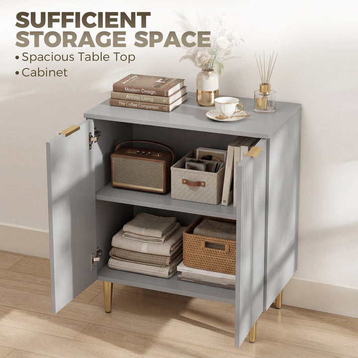 Sideboard Buffet Cabinet, Modern Kitchen Storage Cabinet with Adjustab