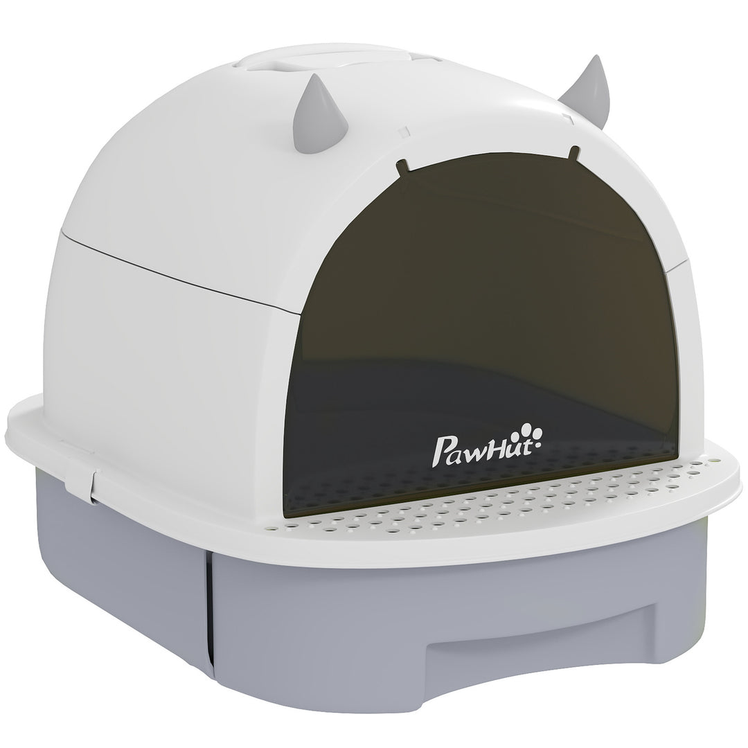 Enclosed Cat Litter Box w/ Pull-Out Drawer, Scoop, Deodorising Bags fo