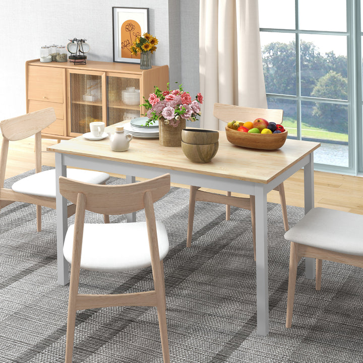 Four-Seater Farmhouse-Style Wooden Table